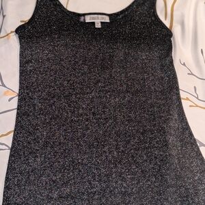 Zhenzi Sparkling Black Tank Top